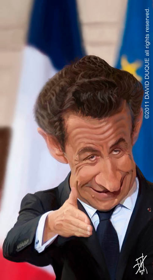Caricatura de Nicolas Sarkozy
