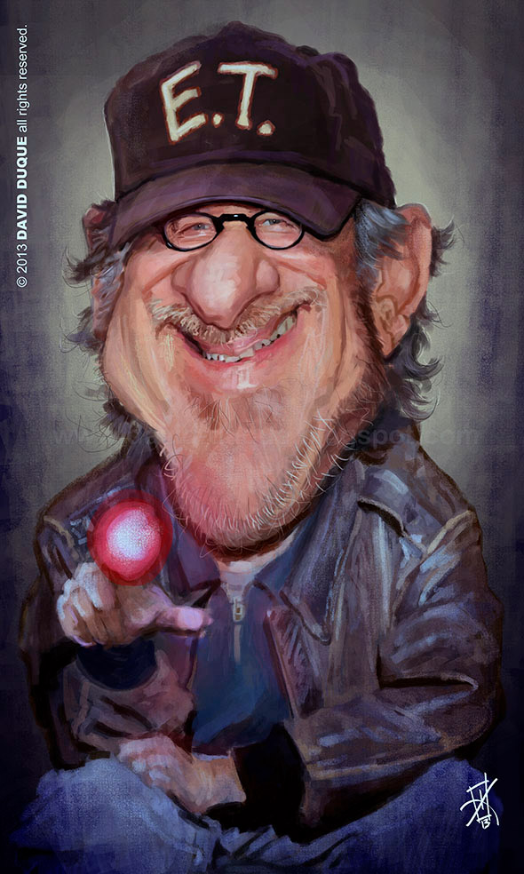 Caricatura de Steven Spielberg