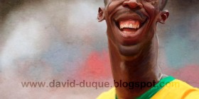 Caricatura de Usain Bolt