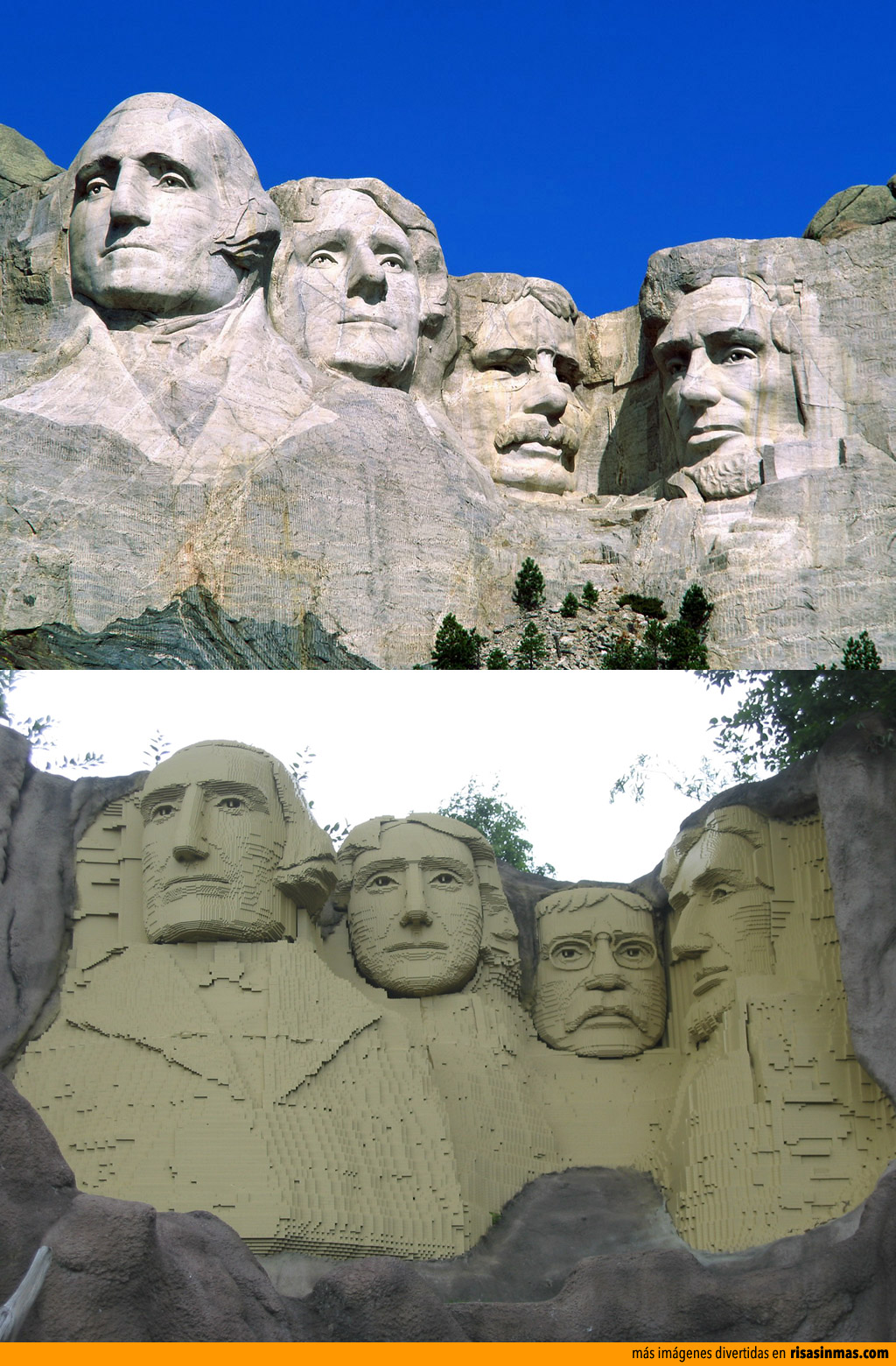 El Monte Rushmore hecho con LEGO