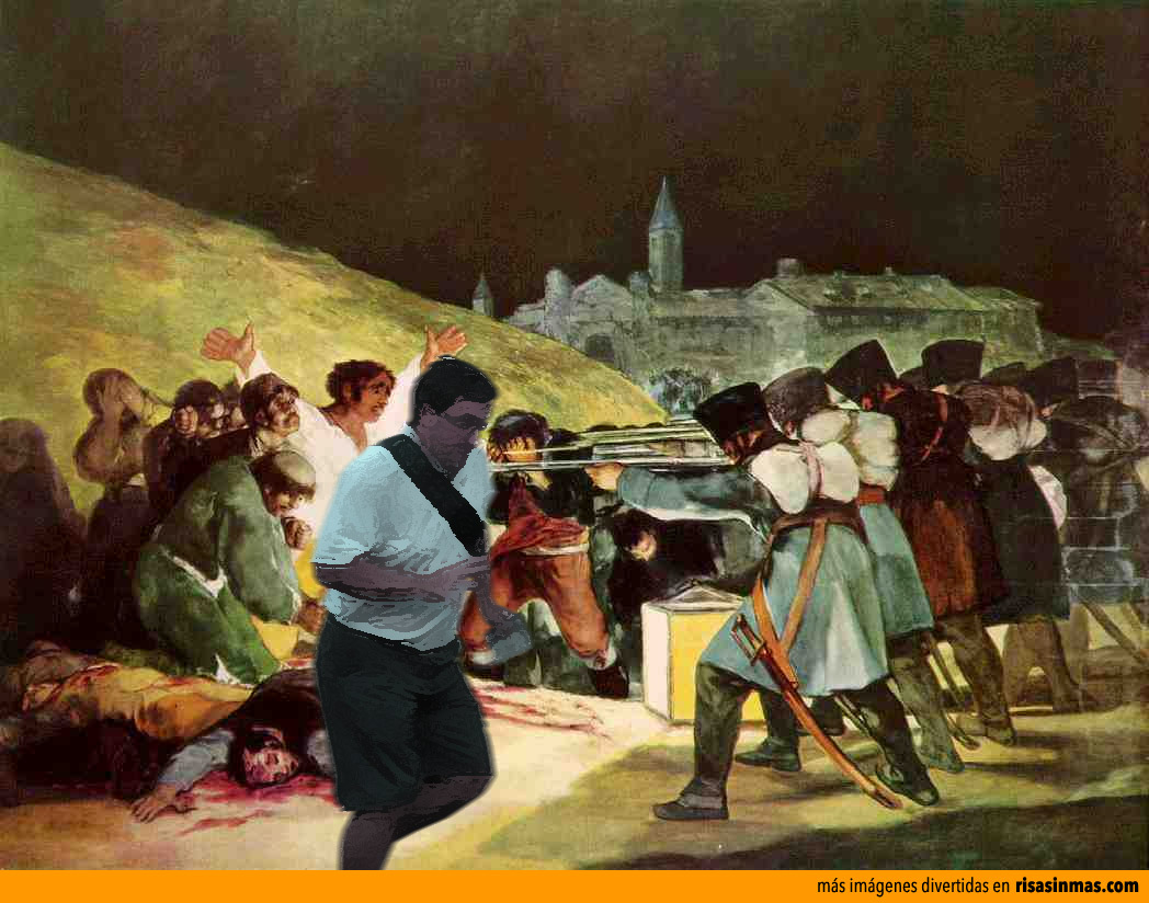 El arruina fotos en los fusilamientos del 3 de mayo de Goya