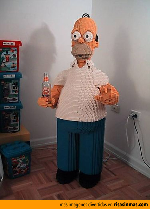 Homer Simpson hecho con LEGO