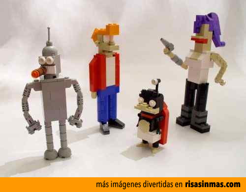Personajes de Futurama hechos con LEGO