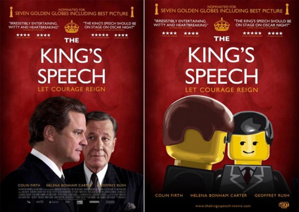 Pósters de cine hechos con LEGO: El discurso del rey