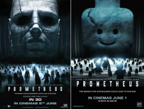 Pósters de cine hechos con LEGO: Prometheus