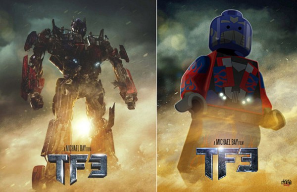 Pósters de cine hechos con LEGO: Transformers 3