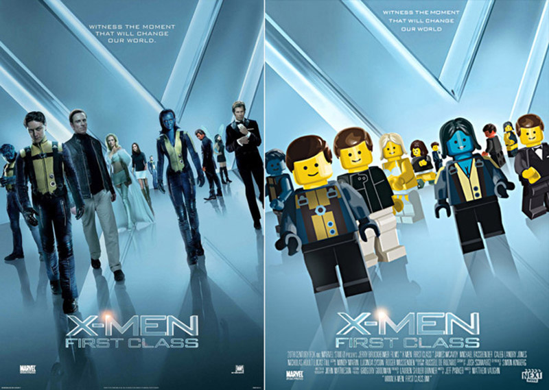 Pósters de cine hechos con LEGO: X-Men: Primera generación