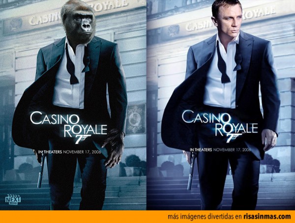 Pósters de cine protagonizados por simios: Casino Royale