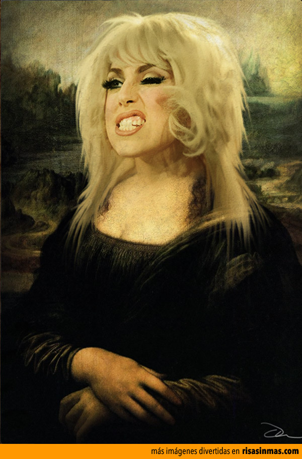 Versiones divertidas de La Mona Lisa: Lady Gaga
