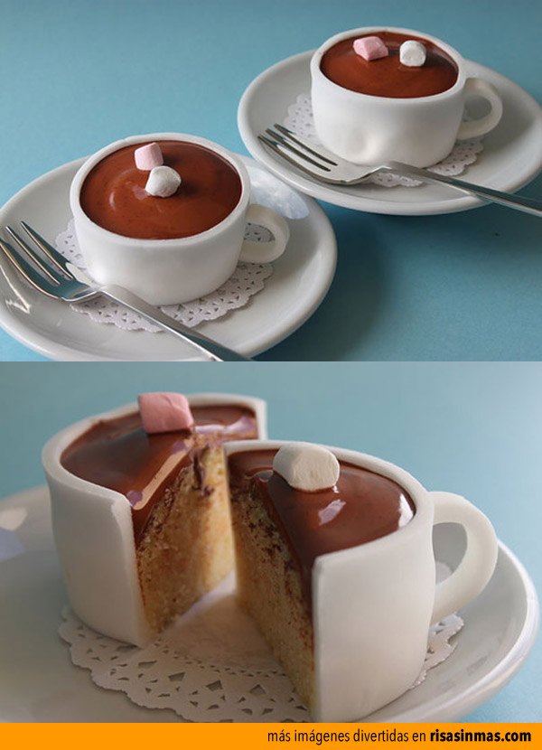 Cupcakes originales: taza de chocolate