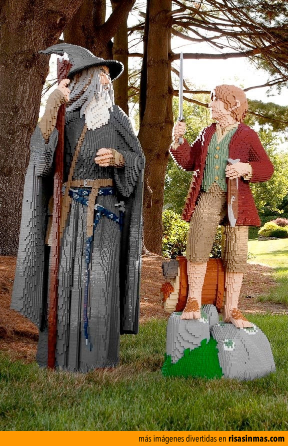 Gandalf y Bilbo con LEGO