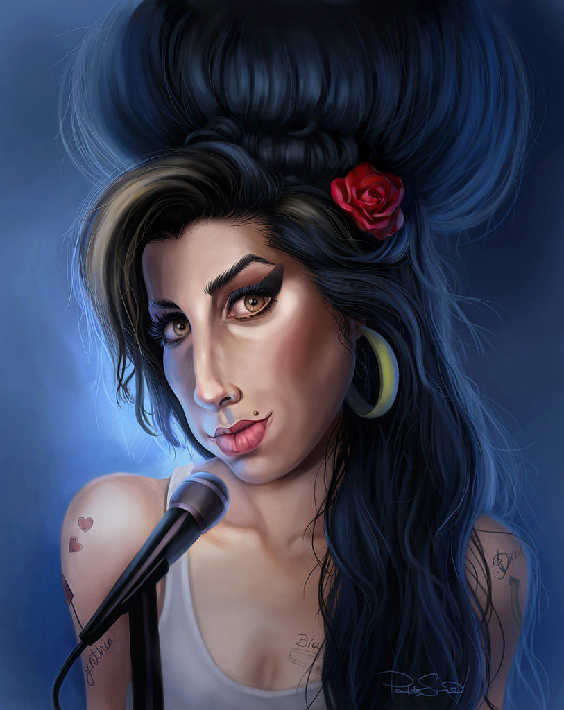 Caricatura de Amy Winehouse