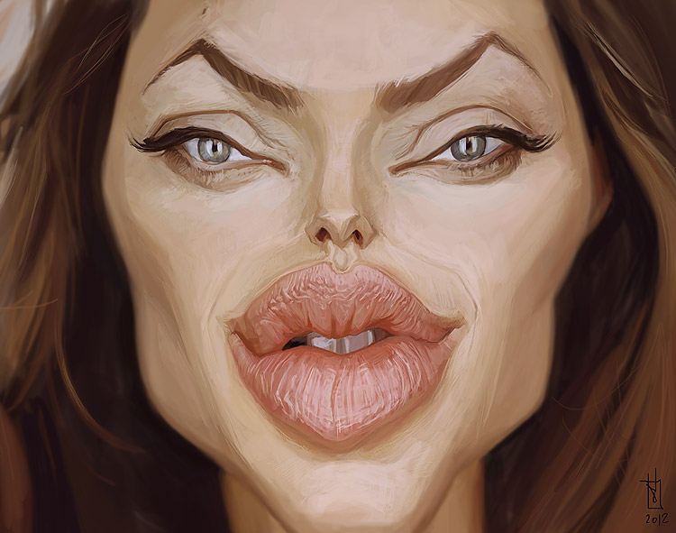 Caricatura de Angelina Jolie