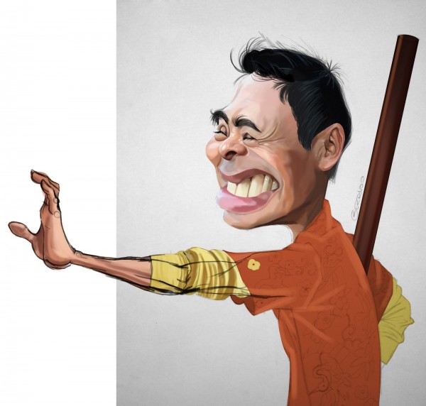 Caricatura de Chow Yun-Fat