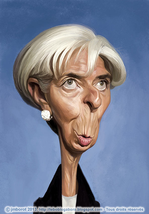 Caricatura de Christine Lagarde