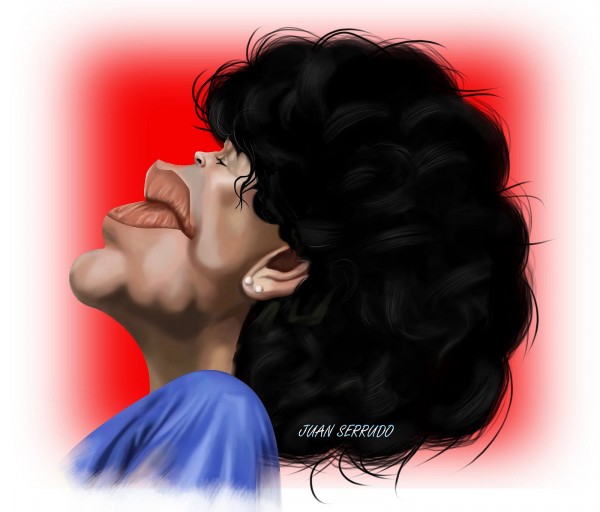 Caricatura de Diego Armando Maradona