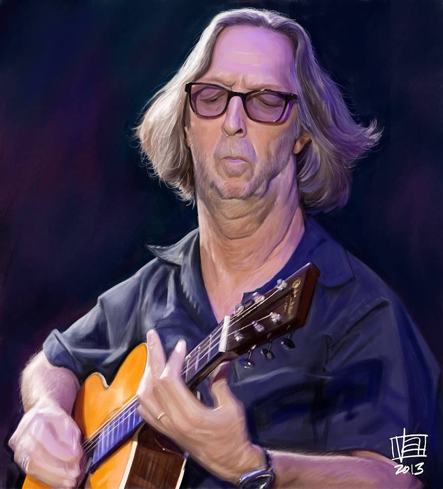 Caricatura de Eric Clapton