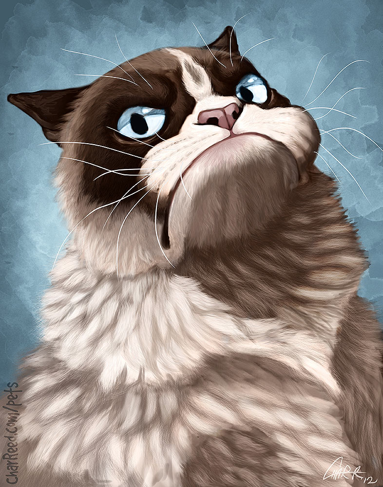 Caricatura de Grumpy Cat