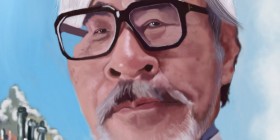 Caricatura de Hayao Miyazaki