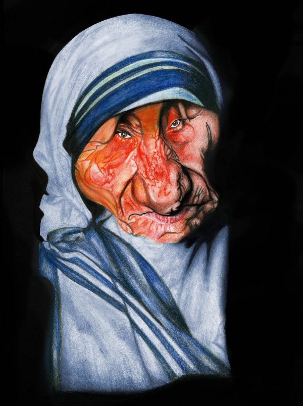 Caricatura de La Madre Teresa de Calcuta