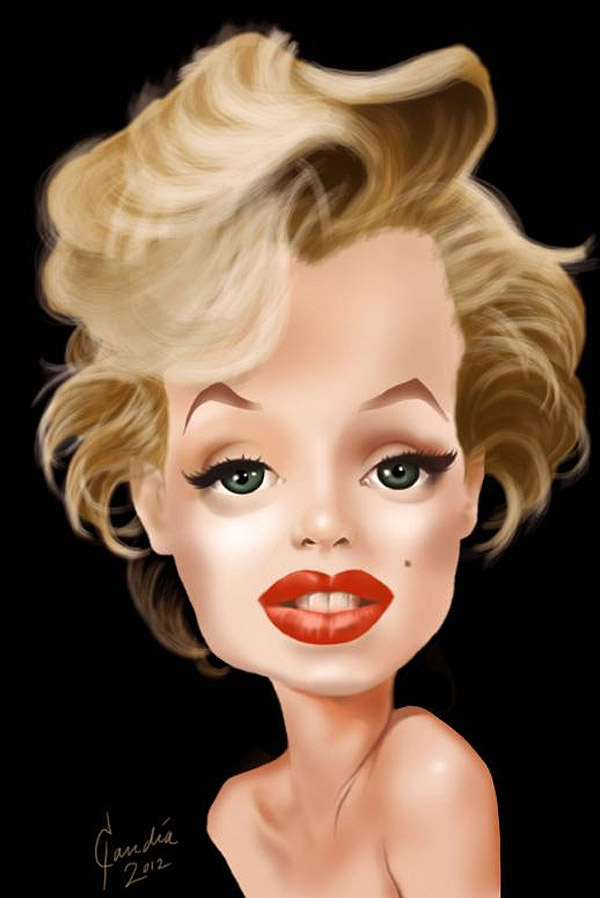 Caricatura de Marilyn Monroe