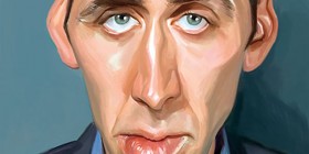 Caricatura de Nicolas Cage