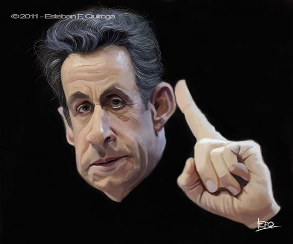 Caricatura de Nicolas Sarkozy