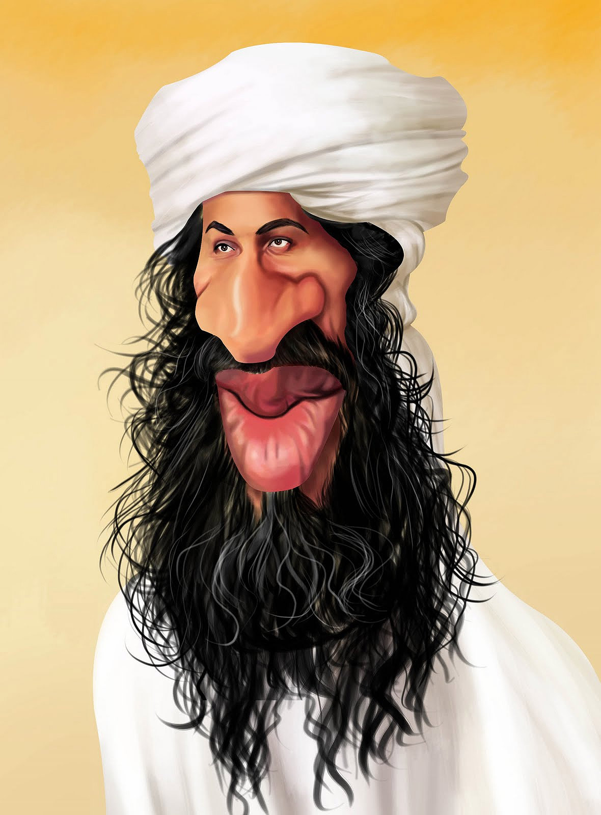 Caricatura de Osama bin Laden
