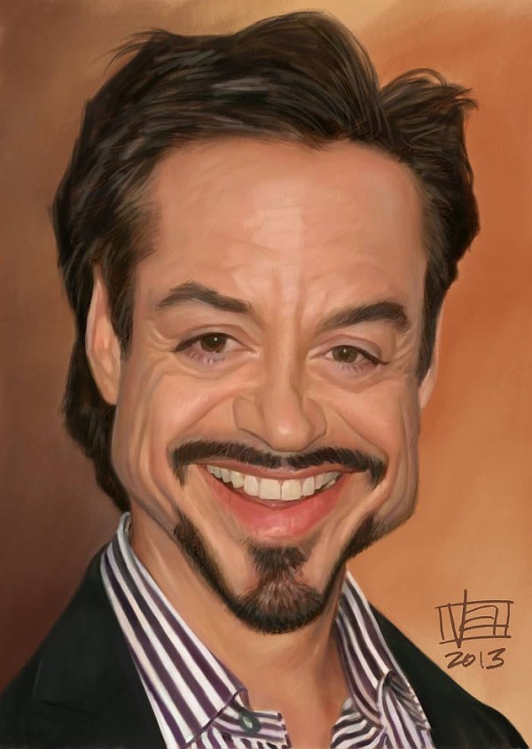 Caricatura de Robert Downey Jr.