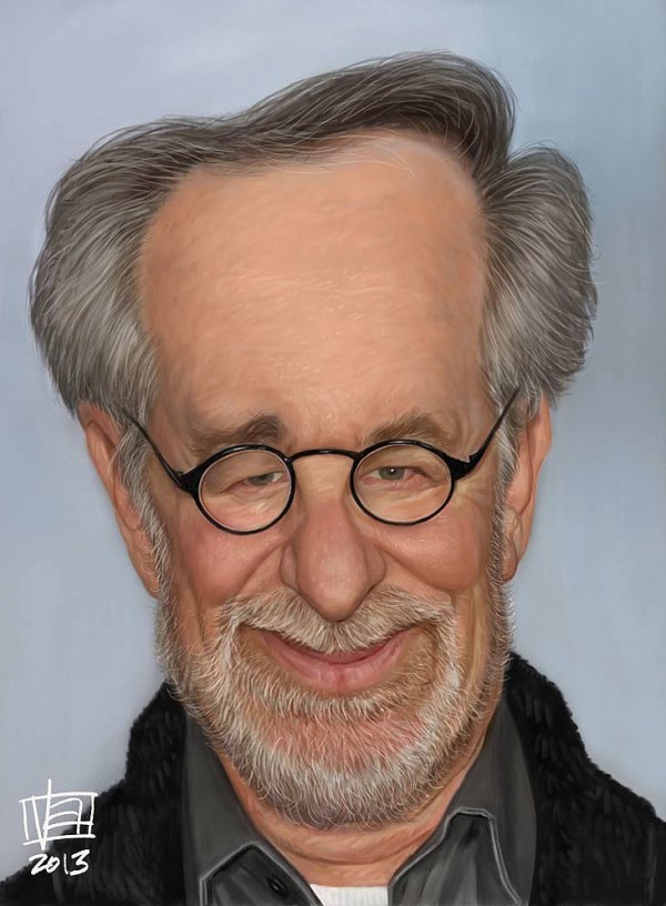 Caricatura de Steven Spielberg