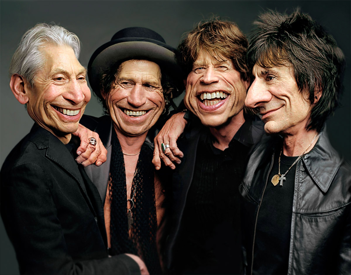 Caricatura de The Rolling Stones