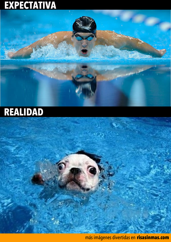Expectativas y realidad: Nadar