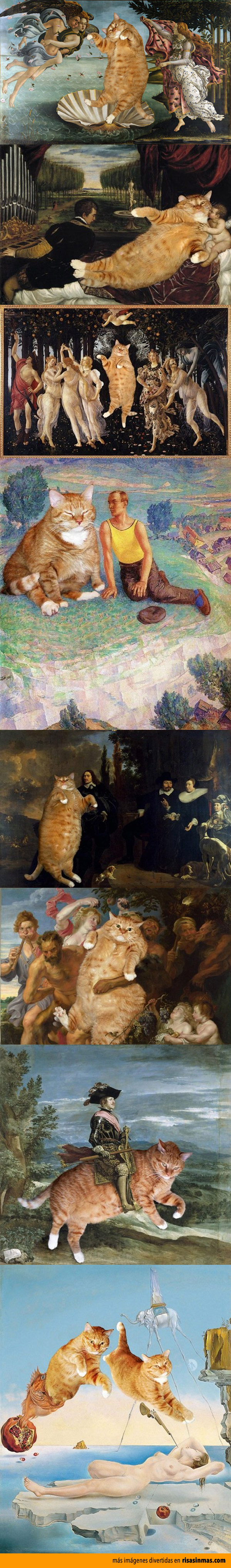 Gatos en obras de arte