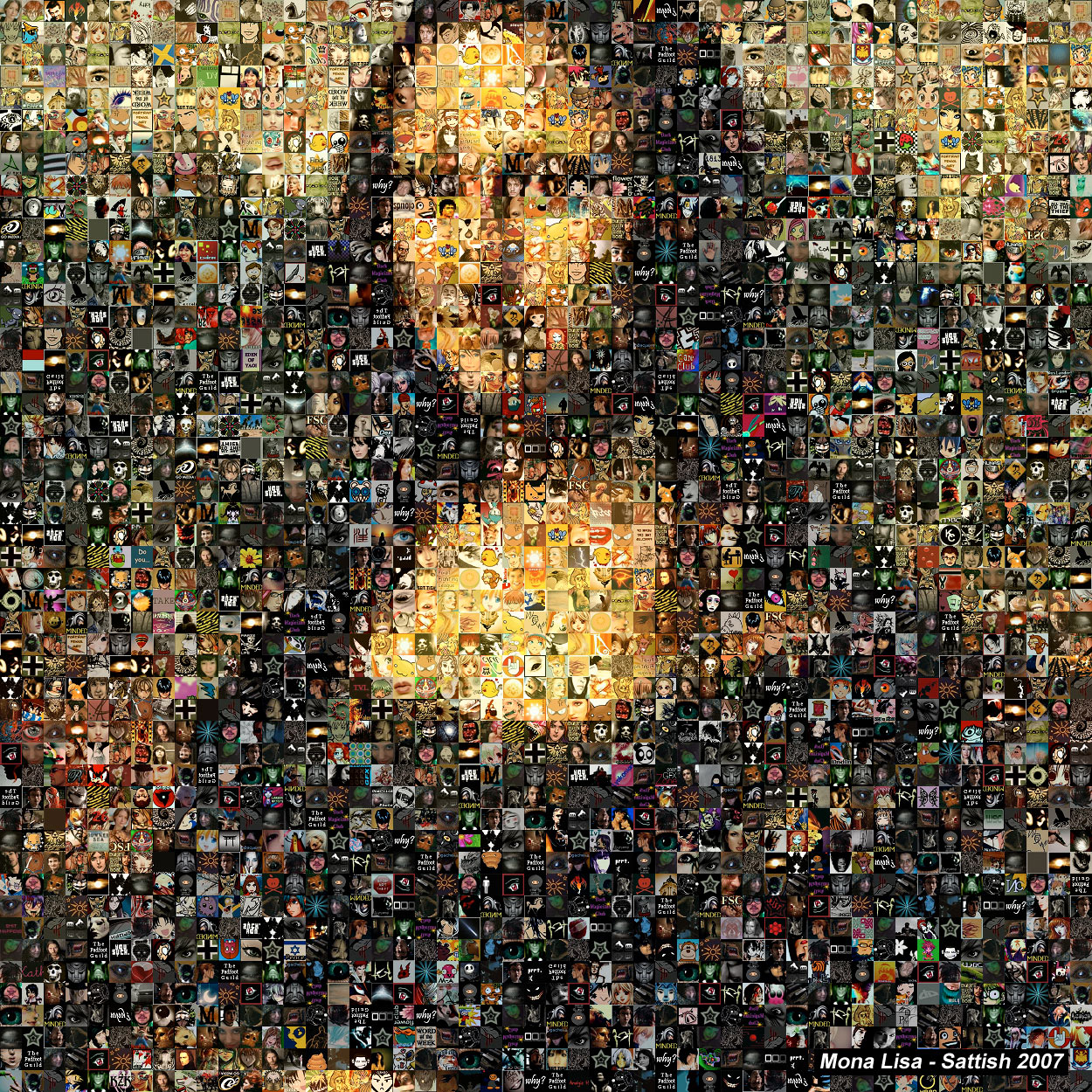 La Mona Lisa hecha con iconos