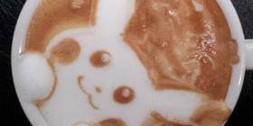 Pikachu latte art