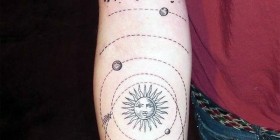 Tatuajes originales: sistema solar