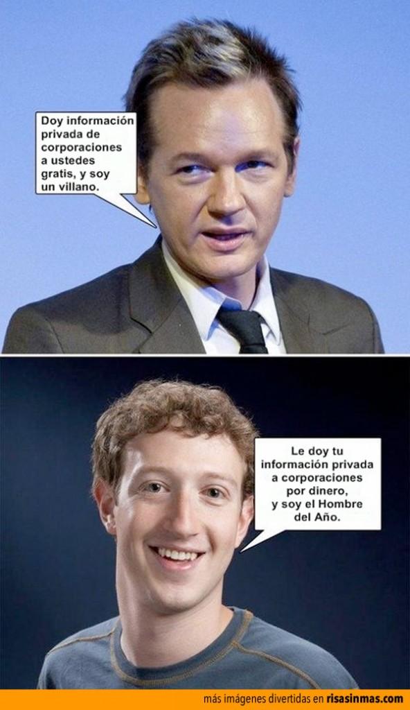 Assange y Zuckerberg