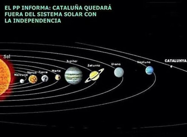 Cataluña quedará fuera del Sistema solar
