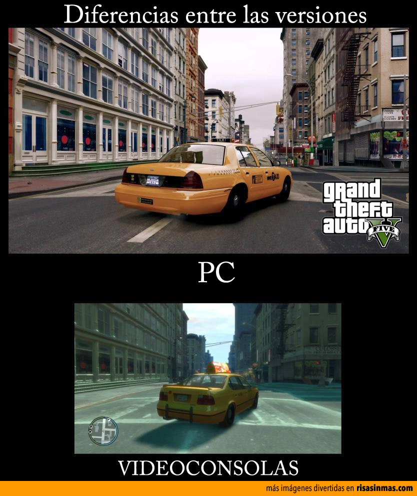 Diferencias entre las versiones de GTA V