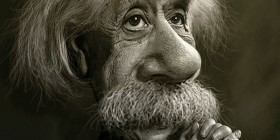 Caricatura de Albert Einstein