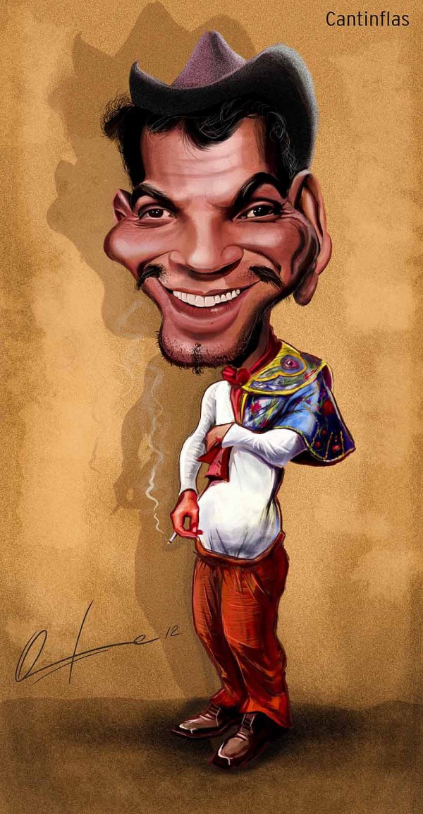 Caricatura de Cantinflas