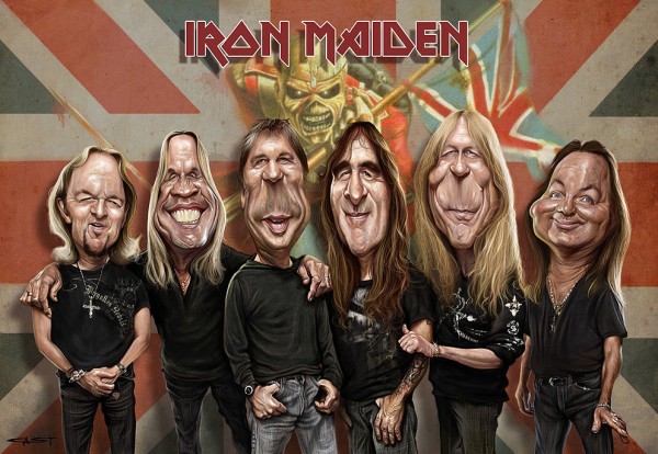 Caricatura de Iron Maiden