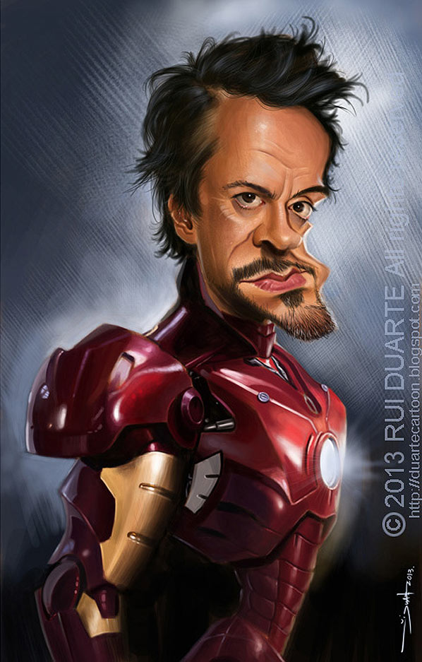 Caricatura de Iron Man (Robert Downey Jr.)