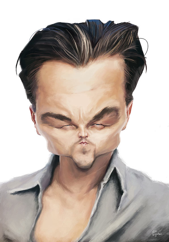 Caricatura de Leonardo DiCaprio