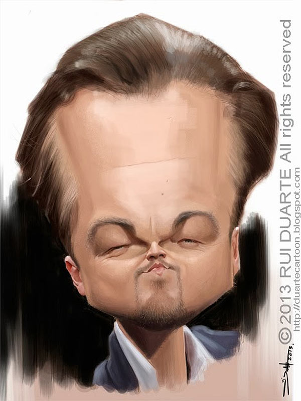 Caricatura de Leonardo DiCaprio