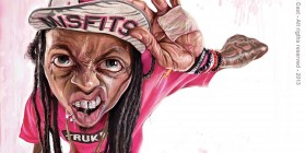 Caricatura de Lil Wayne