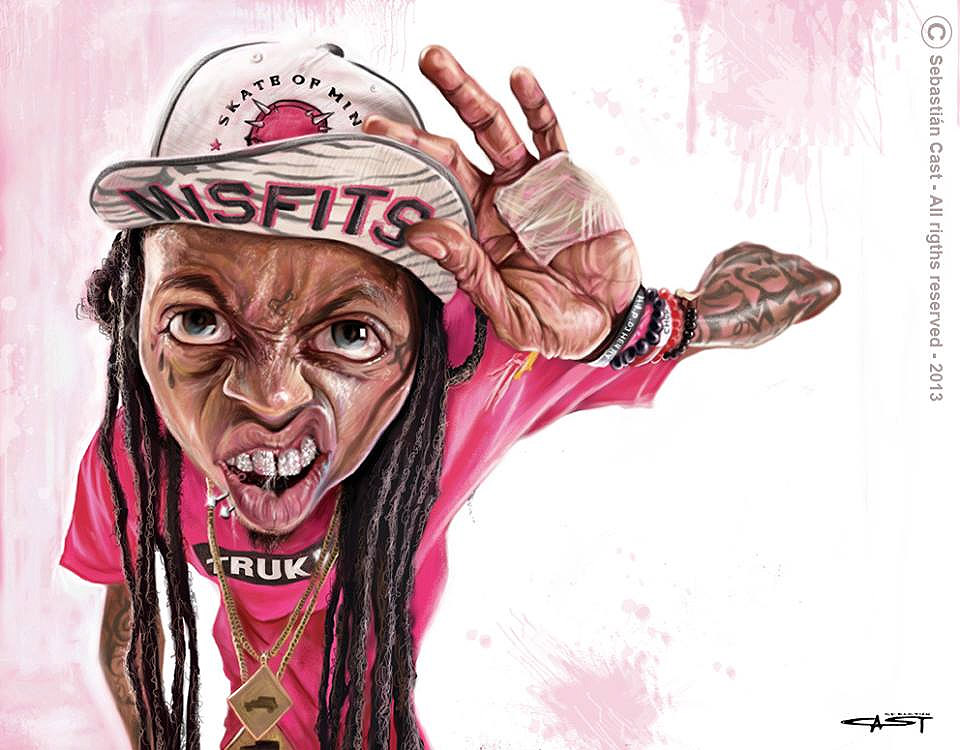 Caricatura de Lil Wayne