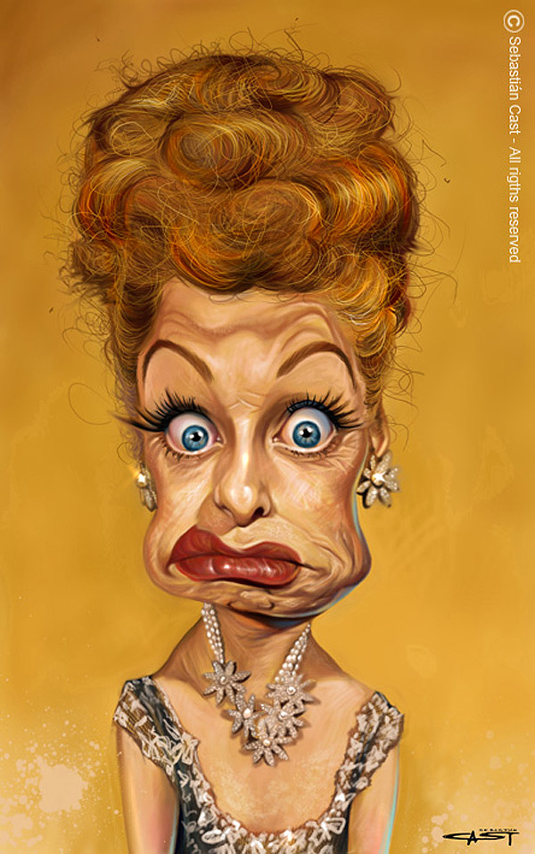 Caricatura de Lucille Ball