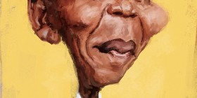 Caricatura de Nelson Mandela