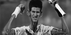 Caricatura de Novak Djokovic